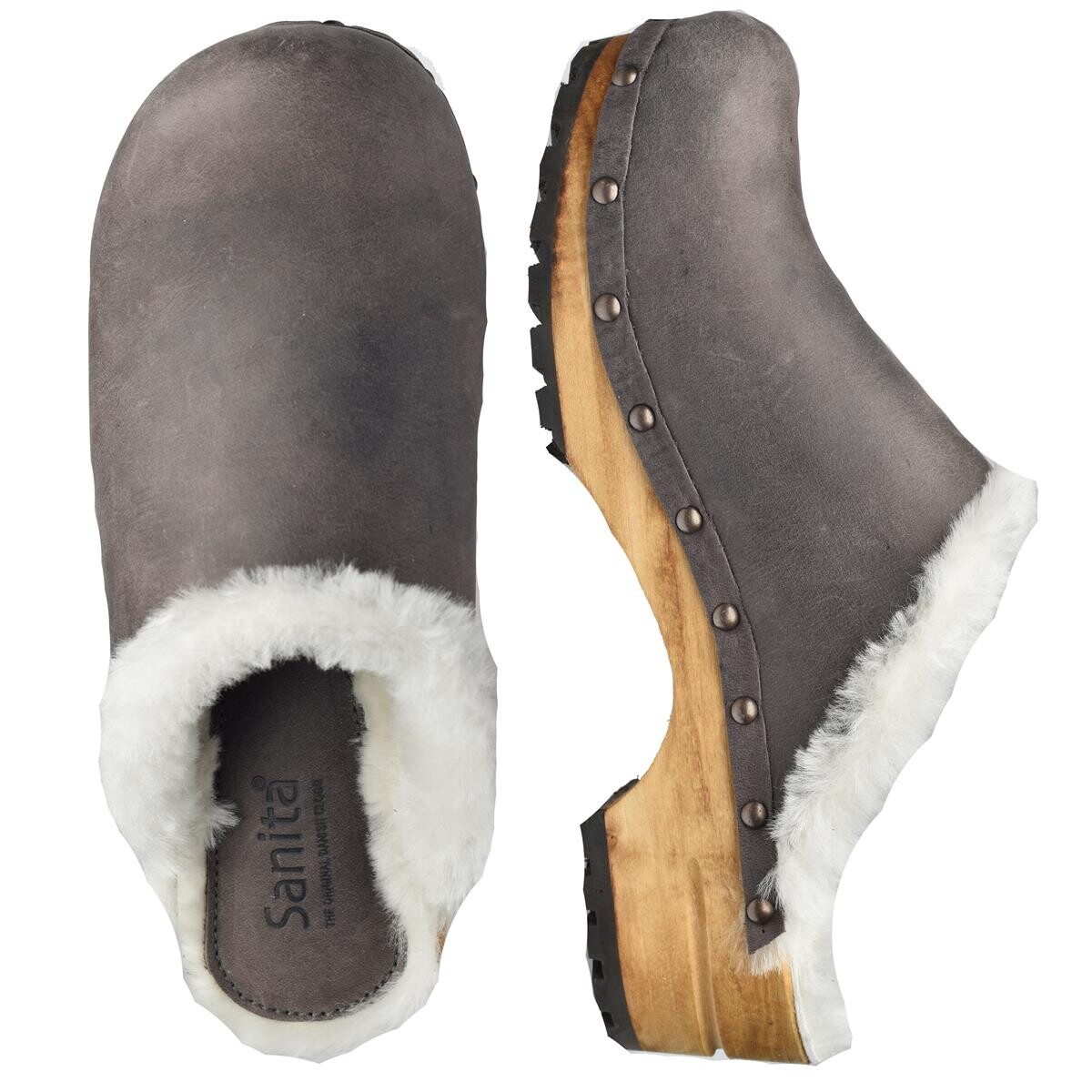 Sanita Hese Clogs Grau, Größe: 36, Damen, Holzclogs von Sanita