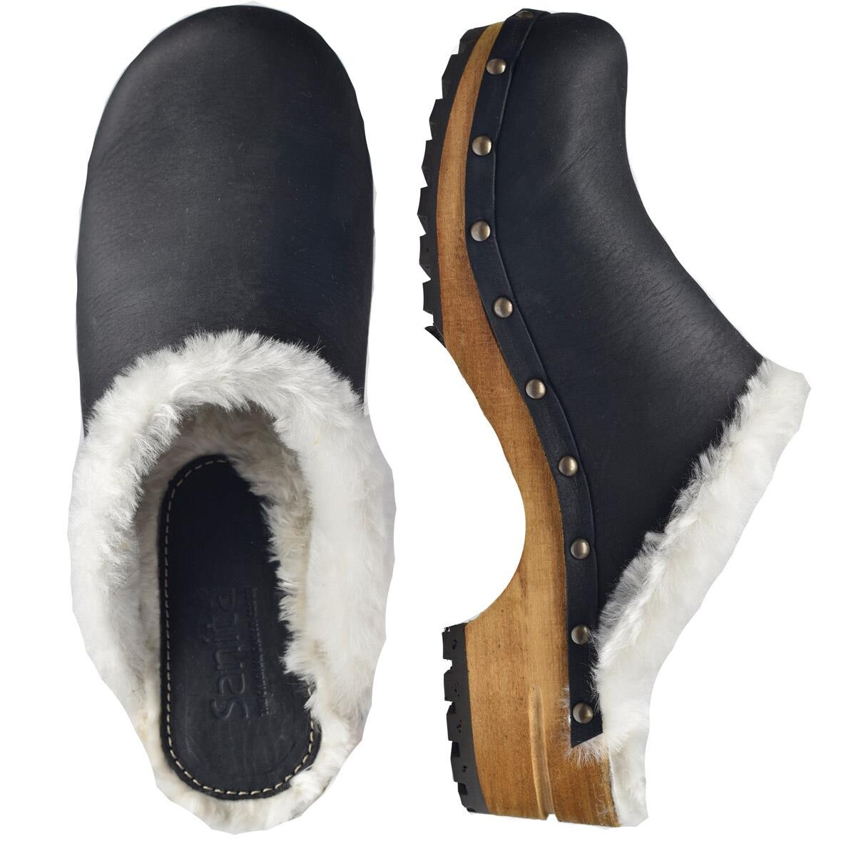 Sanita Hese Clogs Schwartz, Größe: 36, Damen, Holzclogs von Sanita