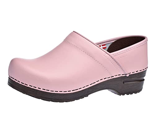 Sanita | Izabella geschlossener Clog | Original handgemacht für Damen | Anatomisch geformtes Fußbett mit weichem Schaum | Pink | 36 EU von Sanita