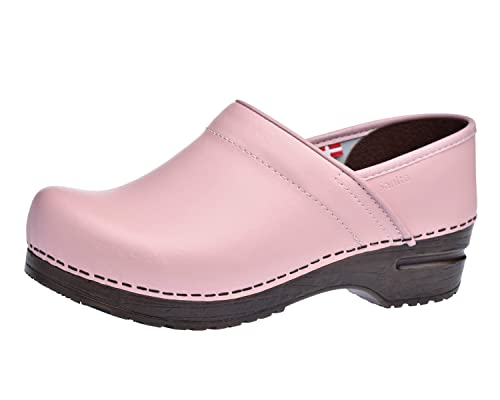 Sanita | Izabella geschlossener Clog | Original handgemacht für Damen | Anatomisch geformtes Fußbett mit weichem Schaum | Pink | 37 EU von Sanita