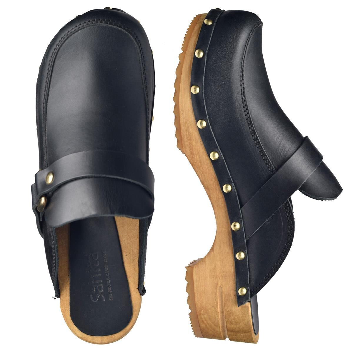 Sanita Lillen Clogs Schwarz, Größe: 35, Damen, Holzclogs von Sanita