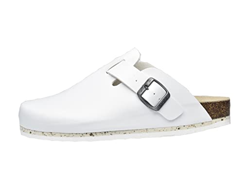Sanita Malta Bio Sandale | Unisex | Original handgemacht | Extremer Komfort für den ganzen Tag | Recyceltes Material | Verstellbarer Rieme | Weiß | 41 EU von Sanita
