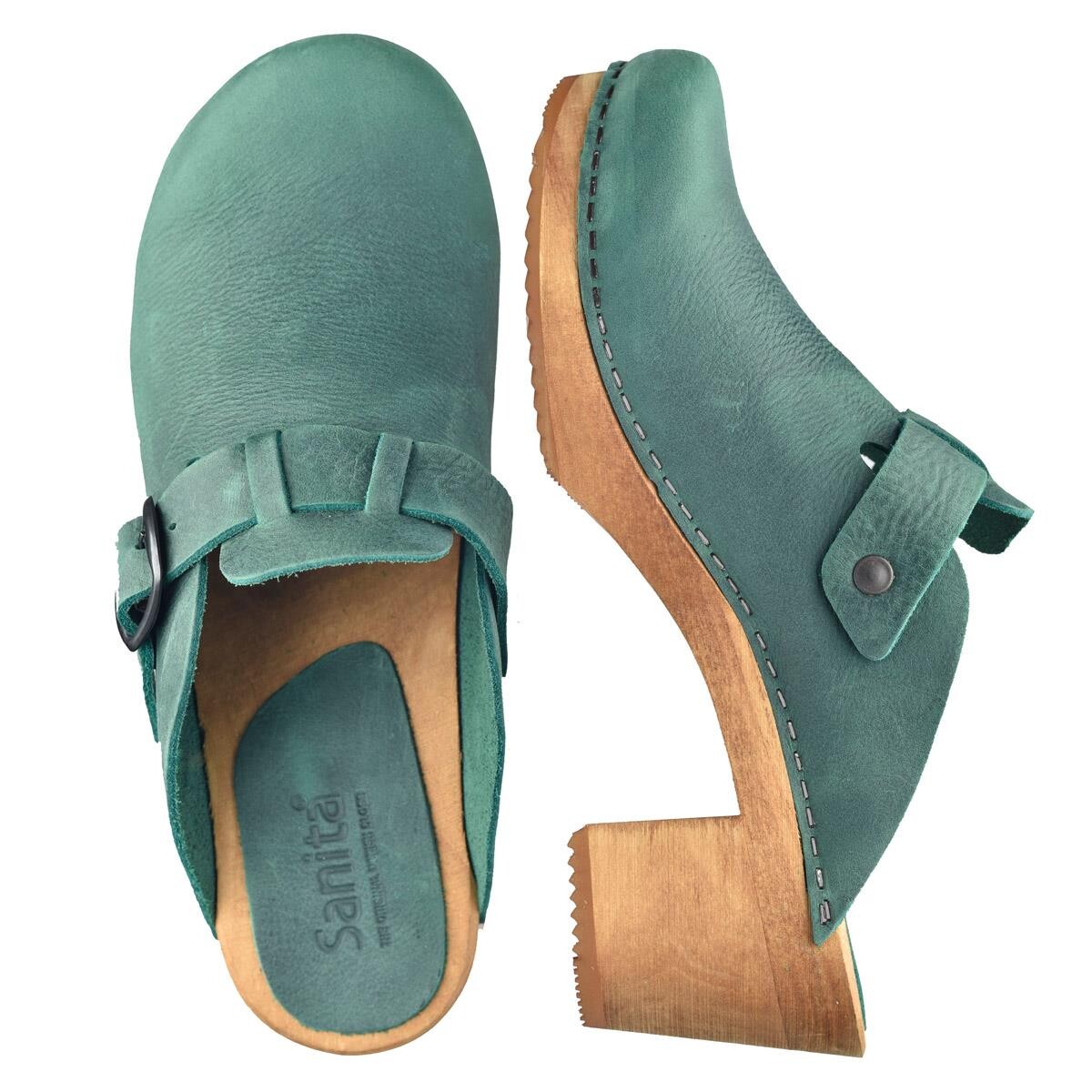 Sanita Malulo Clogs Grün, Größe: 35, Damen, Holzclogs von Sanita