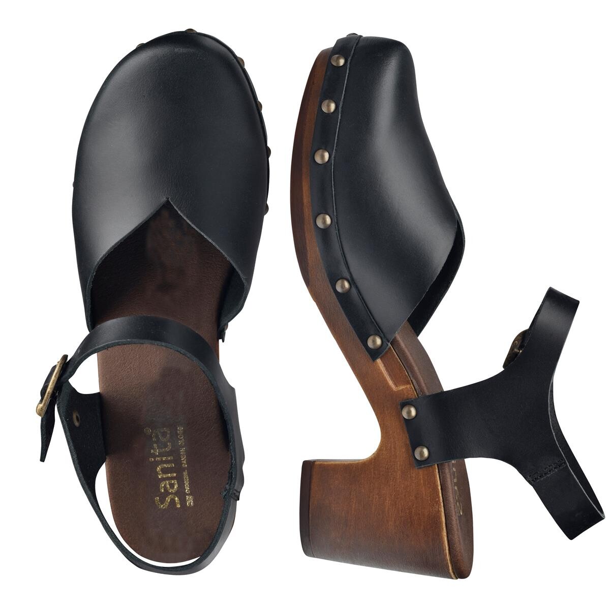 Sanita Non Wood Solaima Sandal Schwarz, Größe: 39, Damen von Sanita