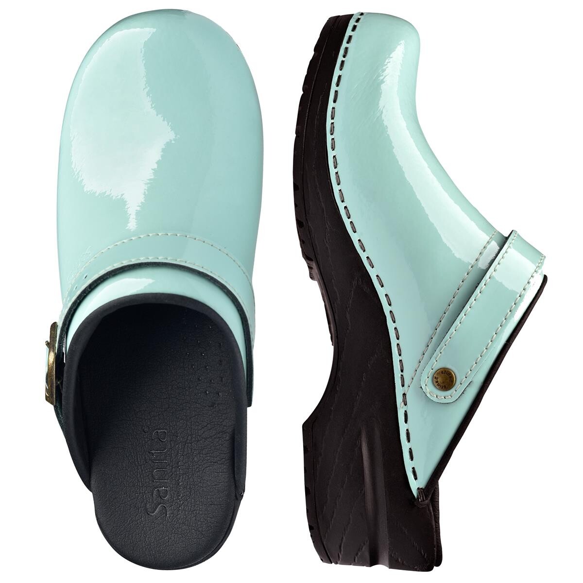 Sanita Original Freya Clogs Grün, Größe: 36, Damen, Holzclogs von Sanita