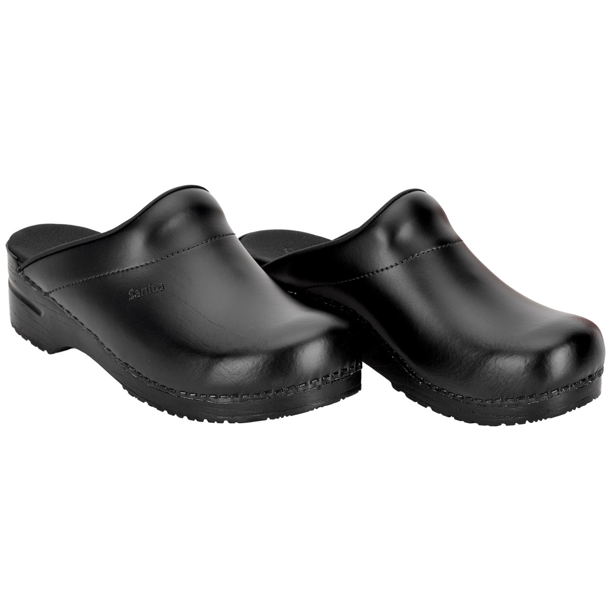 Sanita Original Karl Pu Clogs Schwarz, Größe: 41, Mann, Holzclogs von Sanita