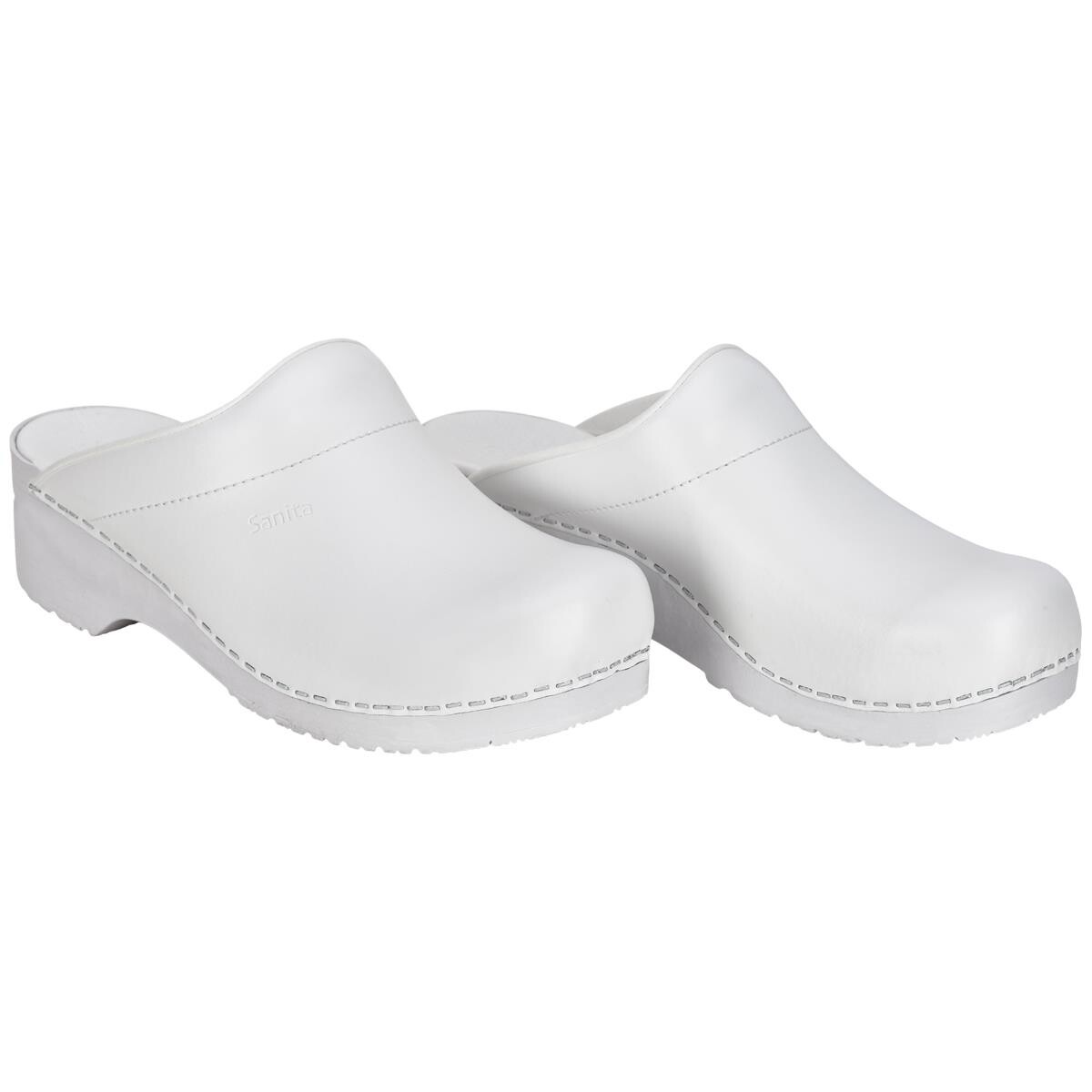 Sanita Original Karl Pu Clogs Weiss, Größe: 44, Mann, Holzclogs von Sanita