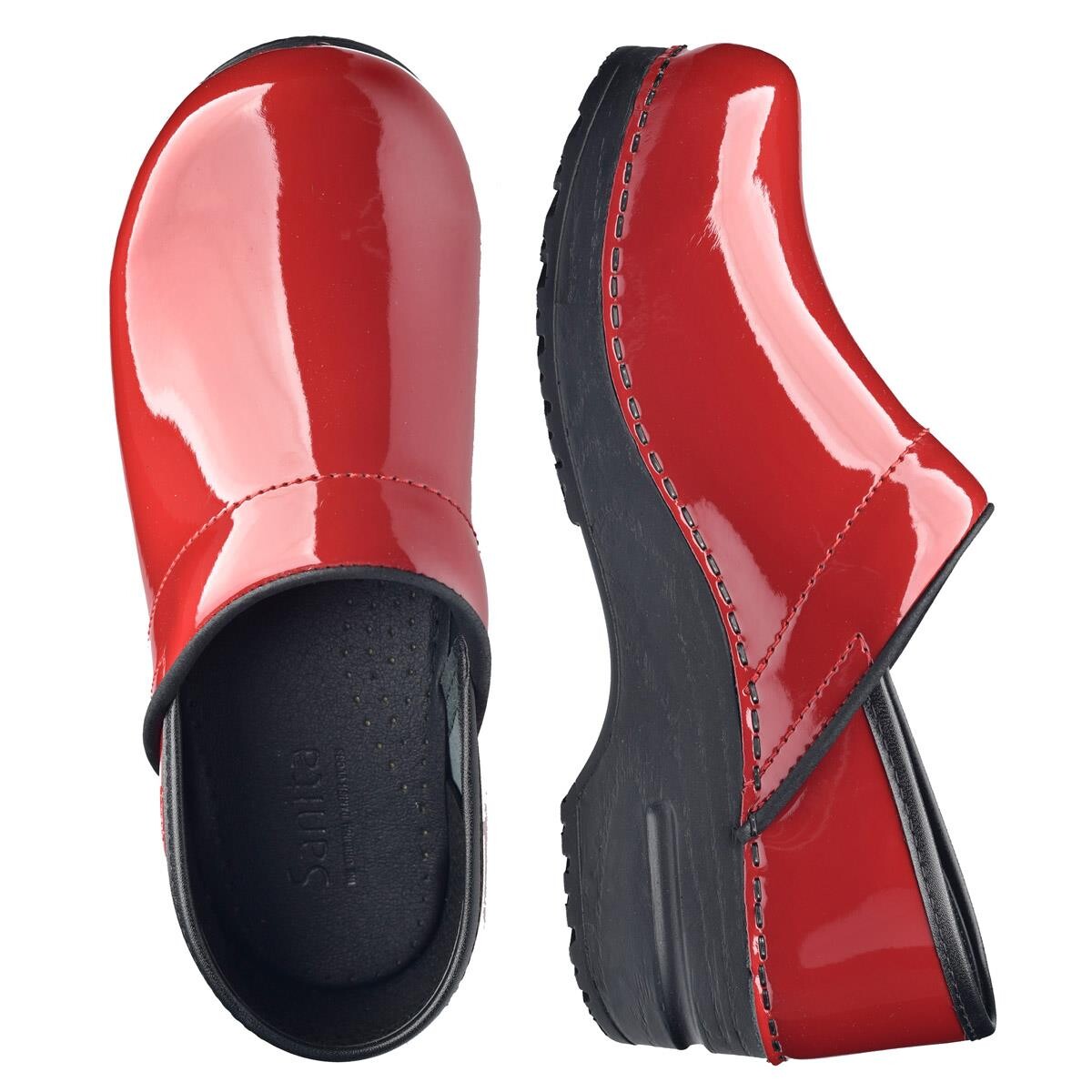 Sanita Original Patent Clogs W Rot, Größe: 39, Holzclogs von Sanita