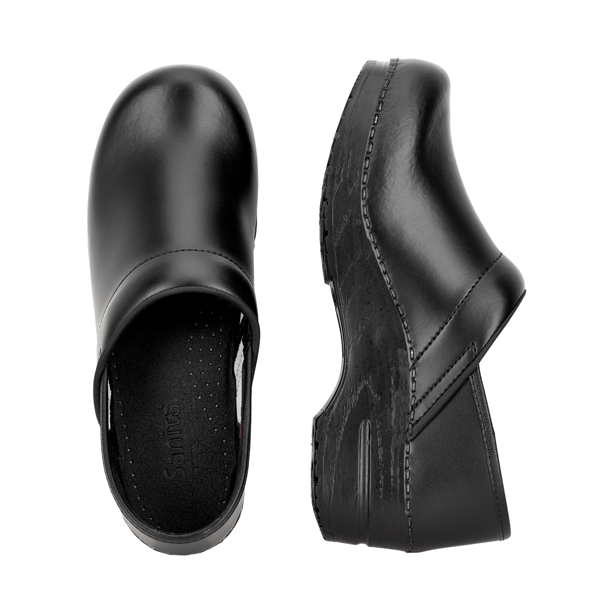 Sanita Original Pu Clogs W Schwarz, Größe: 36, Damen, Holzclogs von Sanita