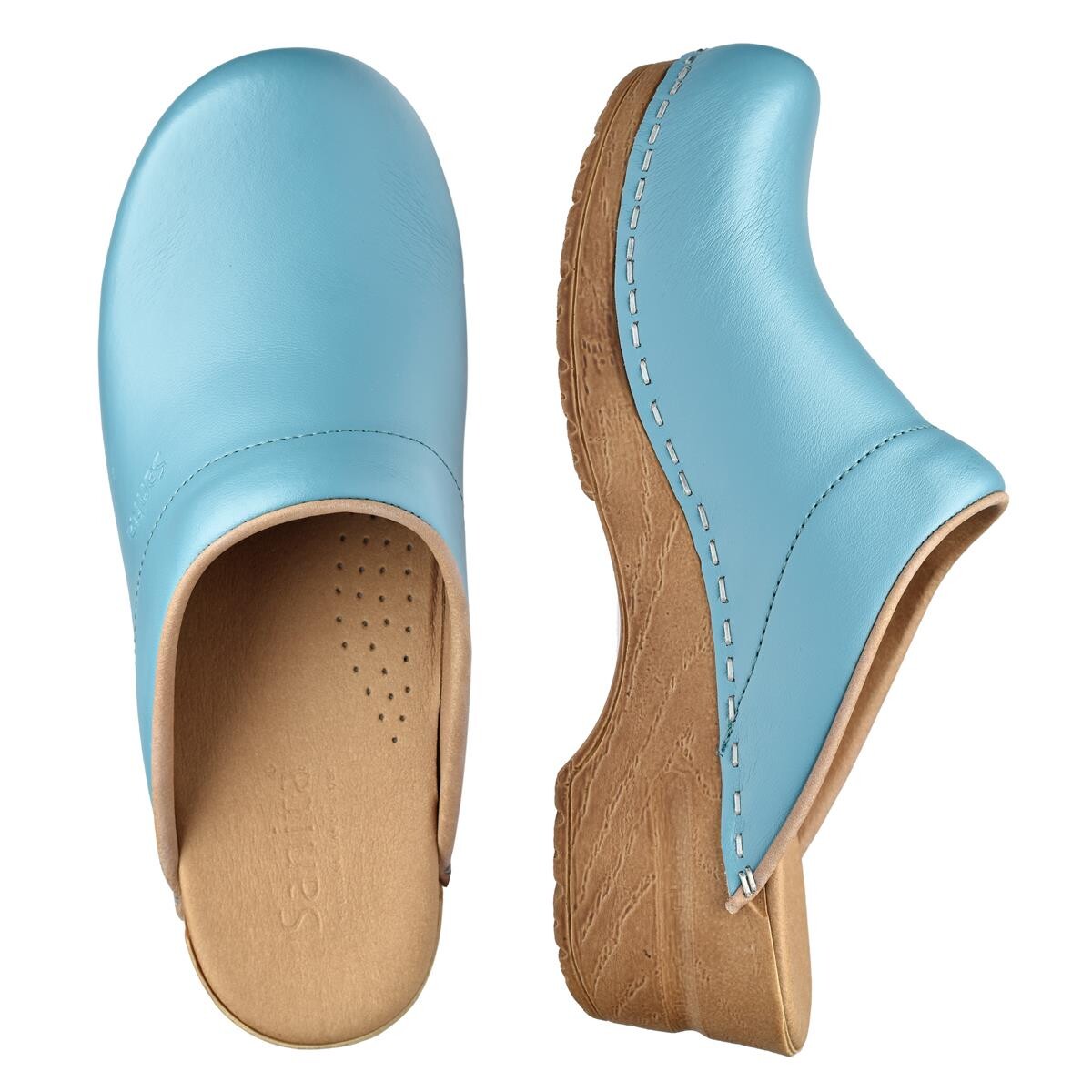 Sanita Original Sandra Clogs Blau, Größe: 36, Damen, Holzclogs von Sanita