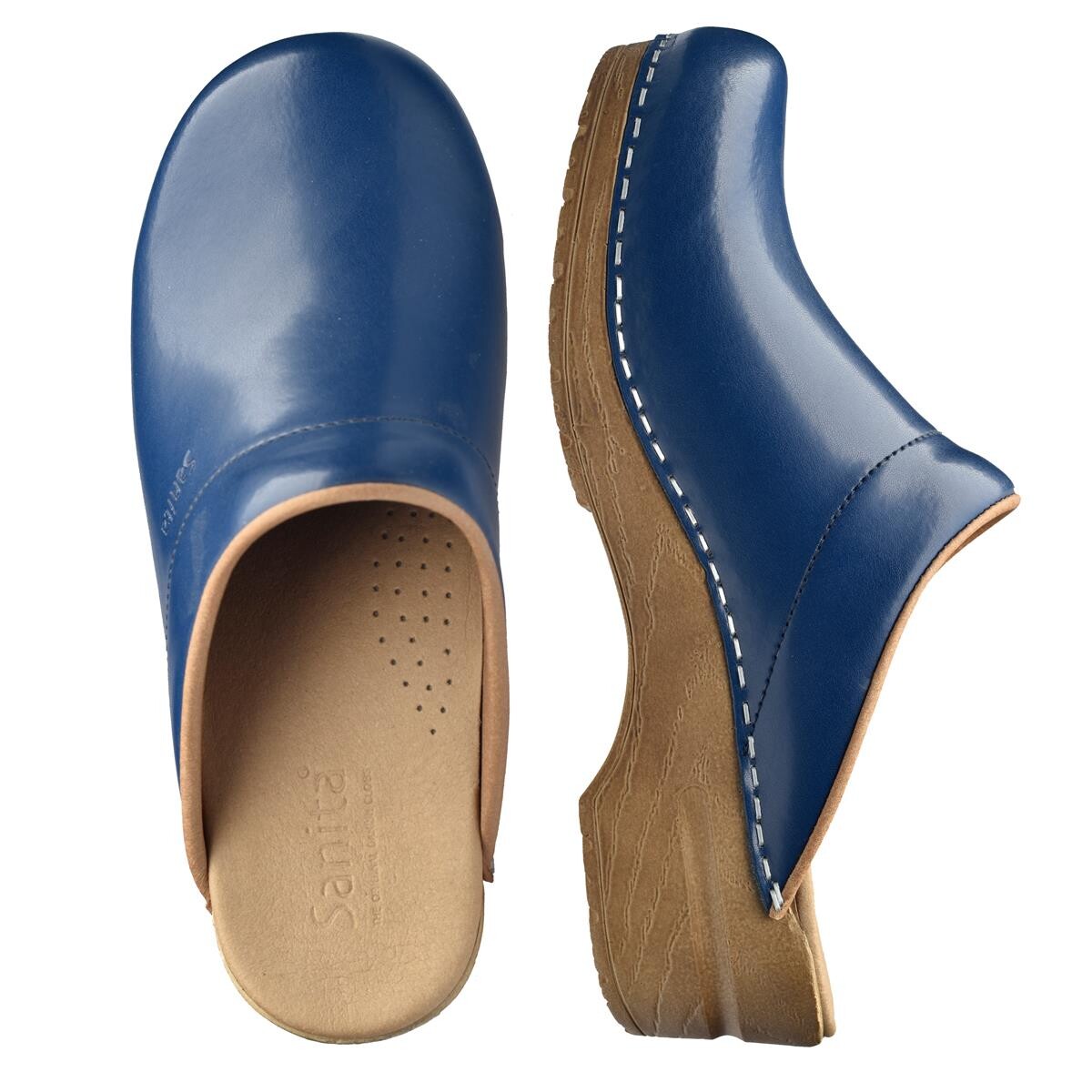 Sanita Original Sandra Clogs Blau, Größe: 36, Holzclogs von Sanita