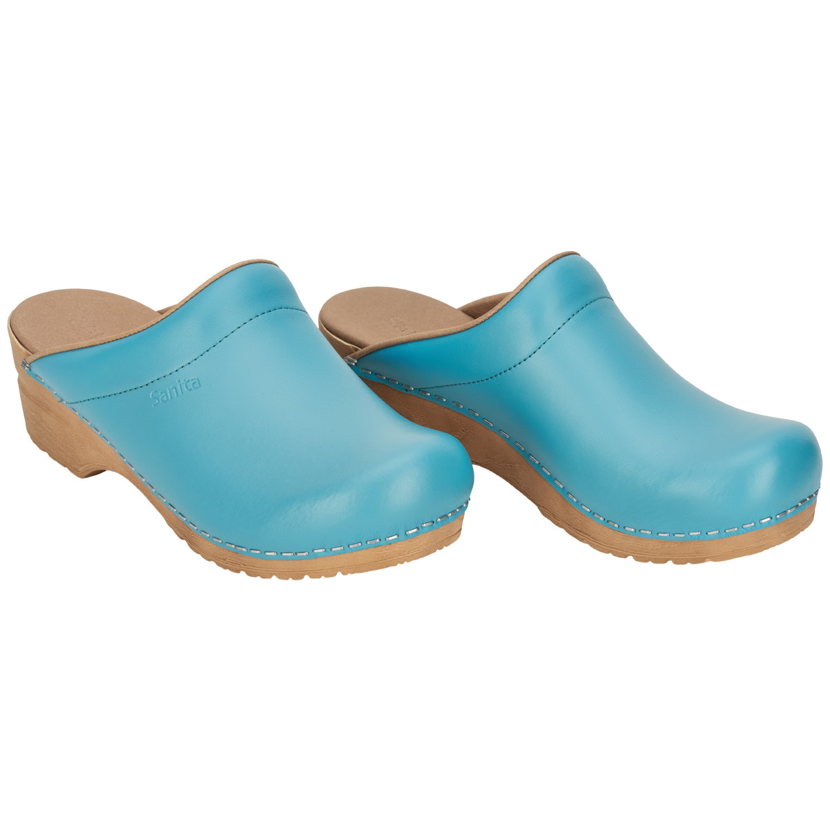 Sanita Original Sandra Clogs Blau, Größe: 37, Damen, Holzclogs von Sanita