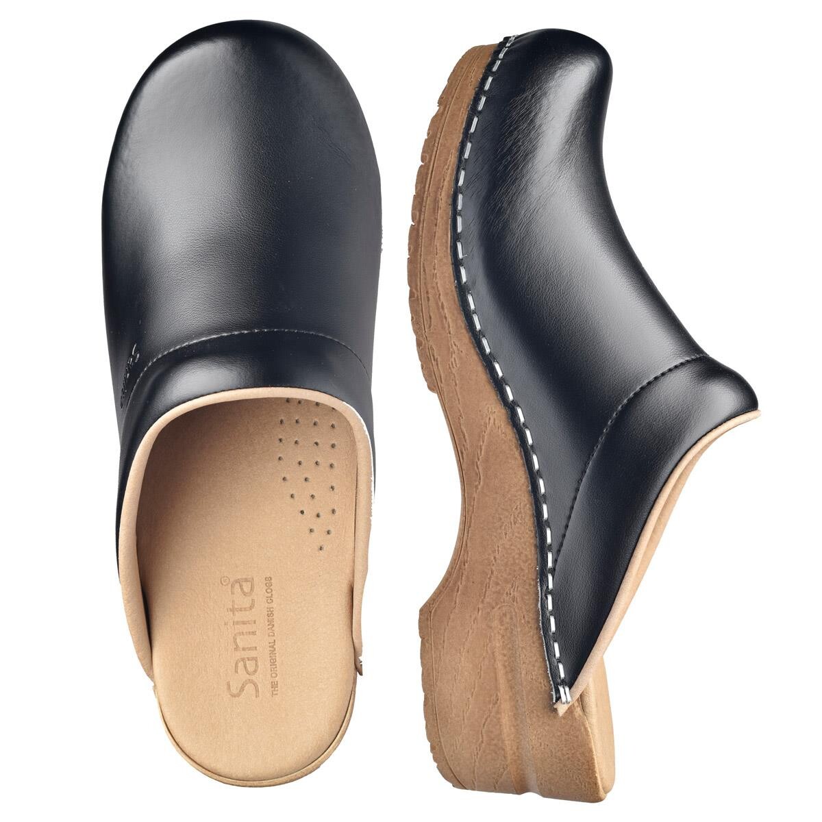 Sanita Original Sandra Clogs Schwarz, Größe: 35, Holzclogs von Sanita