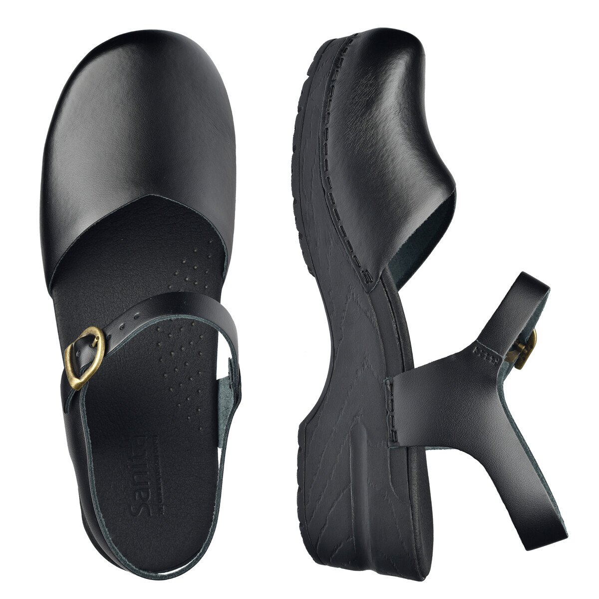 Sanita Original Sansi Sandal Schwarz, Größe: 42, Damen von Sanita