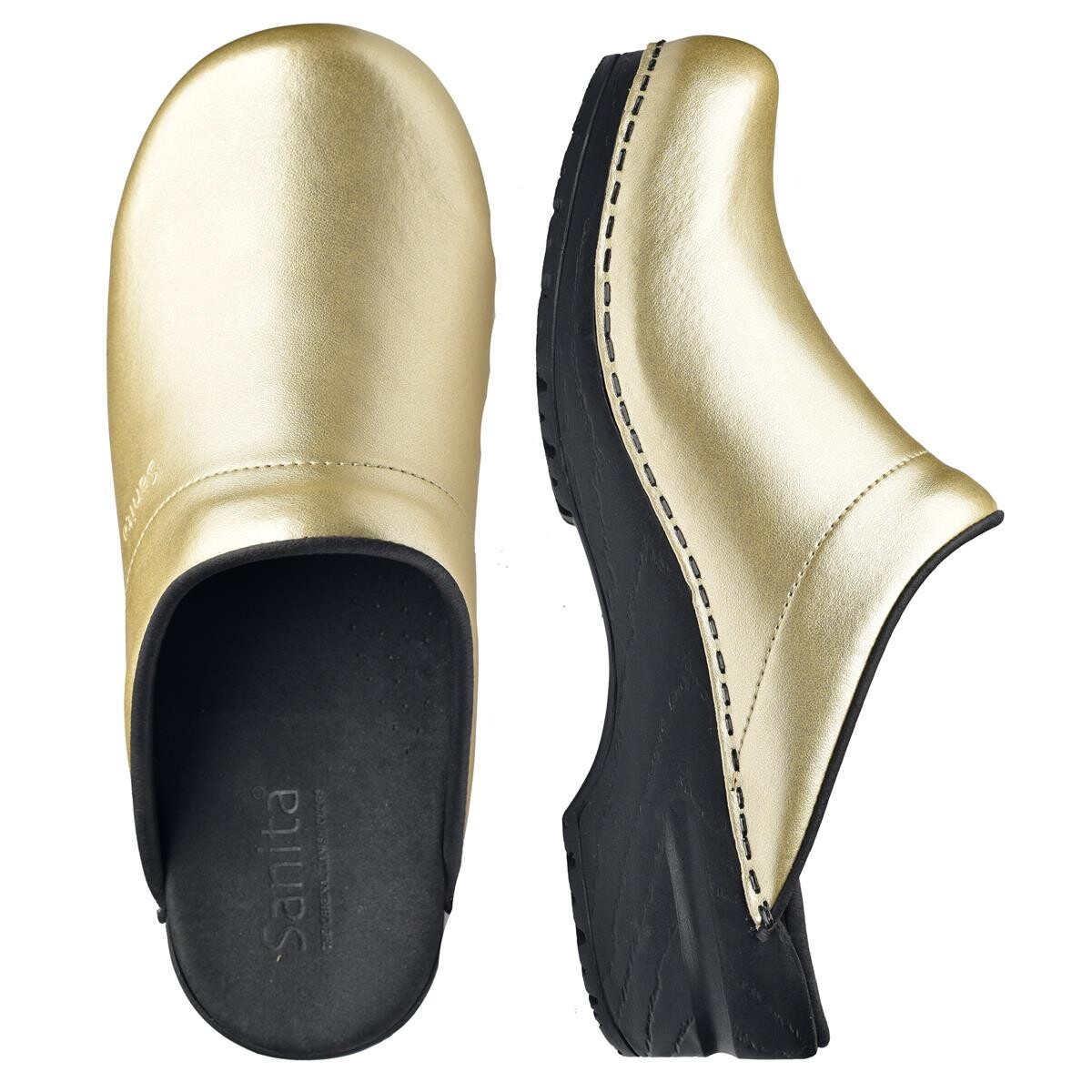 Sanita Original Sonja Clogs Gold, Größe: 41, Holzclogs von Sanita