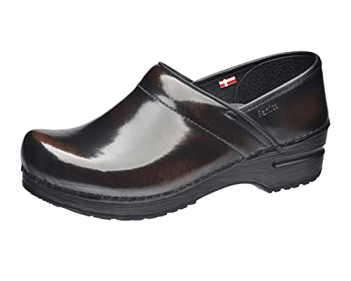 Sanita Professional Cabrio geschlossener Clog | Original handgemacht für Damen | Anatomisch geformtes Fußbett mit weichem Schaum | Braun | 39 von Sanita