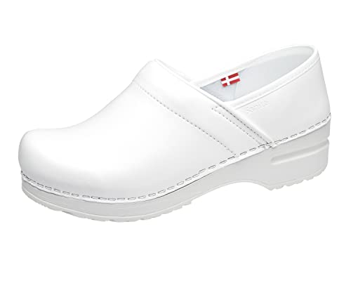 Sanita Professional geschlossener Clog | Original handgemacht für Damen | Anatomisch geformtes Fußbett mit weichem Schaum | Größe: 42, Weiss von Sanita