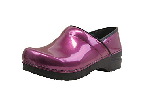 Sanita Patent | Professional geschlossener Clog | Original handgemacht für Damen | Anatomisch geformtes Fußbett mit weichem Schaum | Violett | 42 EU von Sanita