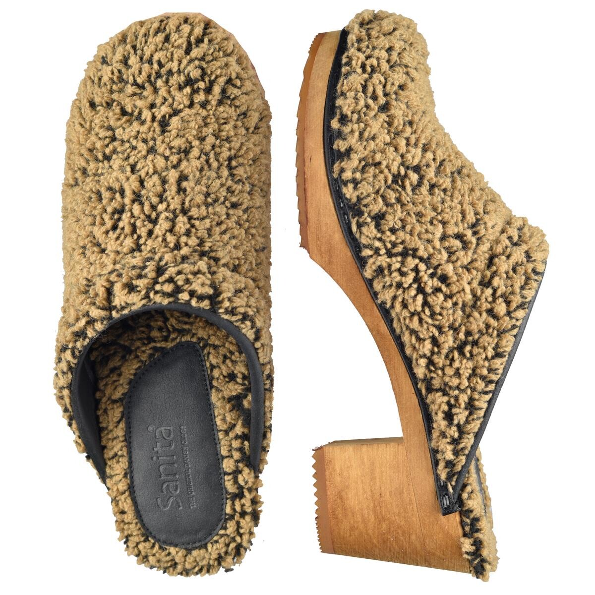 Sanita Shearly Clogs Beige, Größe: 36, Damen, Holzclogs von Sanita