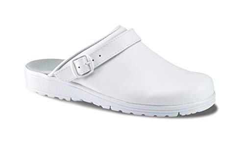 Sanita Slipper-OB komfortable Arbeitspantolette SRC WRU ORO, Farbe: Weiß, Größe: 38 von Sanita