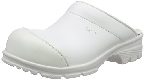 Sanita Workwear Unisex San-Duty Open-SB Clogs, Weiß (White 1), 41 EU von Sanita