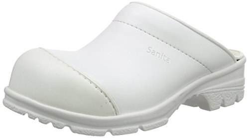 Sanita Workwear Unisex San-Duty Open-SB Clogs, Weiß (White 1), 45 EU von Sanita
