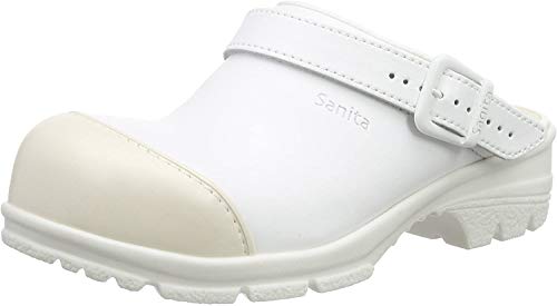 Sanita Workwear Unisex San-Duty Open-SB Clogs, Weiß (White 1), 47 EU von Sanita