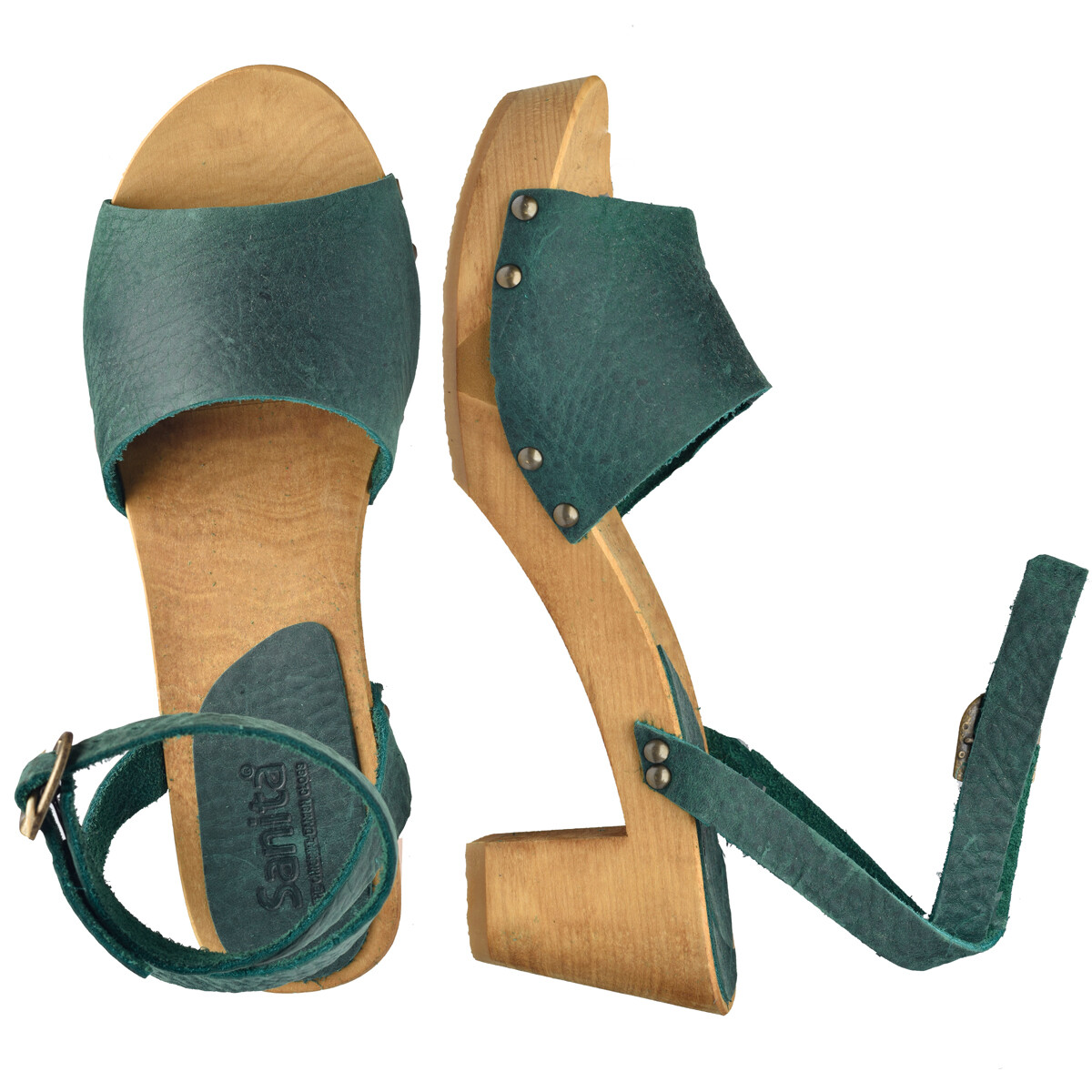 Sanita Yara Flex Sandal Grün, Größe: 35, Damen von Sanita