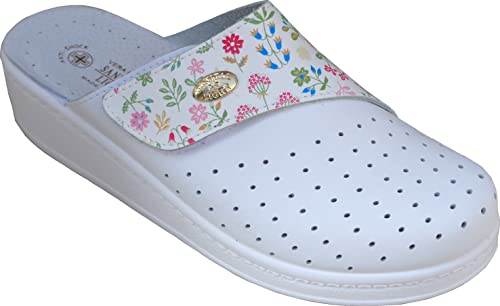 Sanital Light 4358 Leder Pantolette mit Klettverschluss - BLUMEN 1 41 Sanital Light 4358 Leder Pantolette mit Klettverschluss - BLUMEN 1 41 von Sanital Light