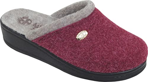 Sanital Light Damen Pantoffel 386 in FILZ - bordo 39 von Sanital Light