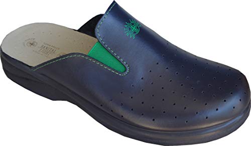 Sanital Light Herren Leder Clog 1752 BLAU - 40 von Sanital Light