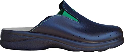 SANITAL LIGHT Herren Leder Clog 1752 BLAU - 41 von SANITAL LIGHT