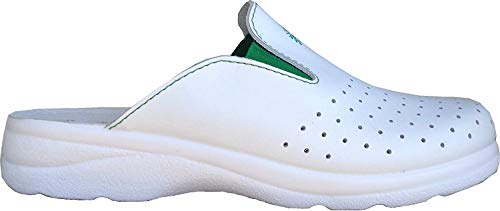 Sanital Light Herren Leder Clog 1752 Weiss - 40 von Sanital Light