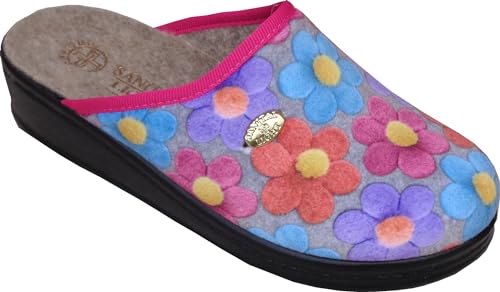 Sanital Light Winterpantoffel, hergestellt in Italien, Blumen, 42 EU von Sanital Light