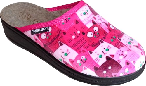 Sanital Light Winterpantoffel, hergestellt in Italien, Rosa Kätzchen, 40 EU von Sanital Light