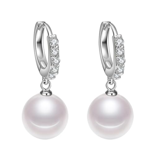 Karma NH10198922 Ohrringe Perlen Silber Legierung Damenohrringe Ohrhänger Ohrschmuck Damenschmuck Ohrschmuck Damen Perlenohrringe von Sanixa