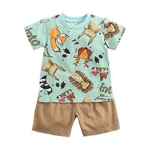 Sanlutoz Baumwolle Baby Junge Kleidung Sets Sommer Karikatur Neugeborene T-Shirt+Kurze Hose (2-3 Jahre / 100cm, BCS9046) von Sanlutoz