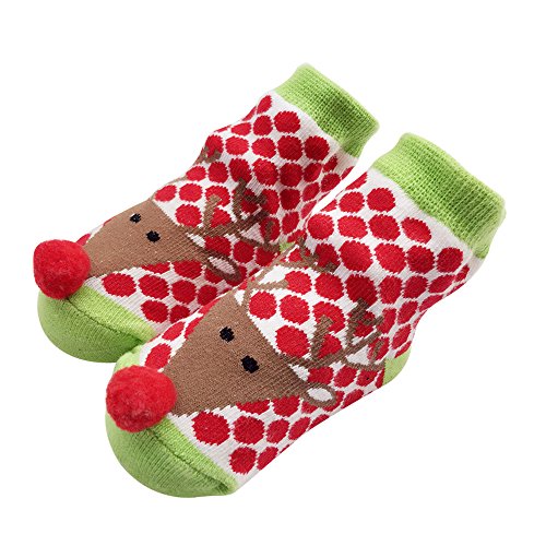 Sanlutoz Kleinkind Baby Junge Mädchen-Weihnachtssocken Geschenke Sankt Neugeborene Säuglingssocke Halloween (0-12 Monate, SOCKA023) von Sanlutoz