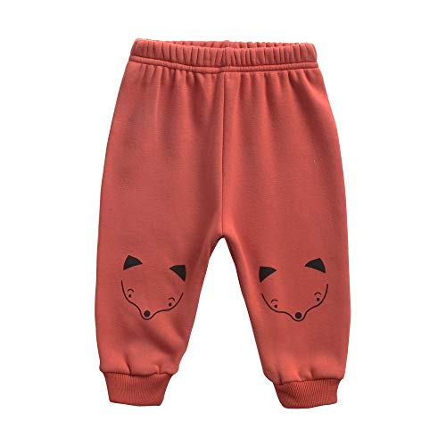 Sanlutoz Tier Drucken Baby Hose Winter Warm Karikatur Hosen für Baby Mädchen Weich Baumwolle (2-3 Jahre / 100cm, BPW8164-FOX) von Sanlutoz