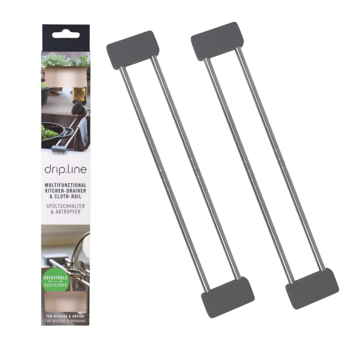 2er Set drip.line Spültuchhalter Abtropfhilfe Multitool Organizer ausziehbar 2er Set drip.line Spültuchhalter Abtropfhilfe Multitool Organizer ausziehbar von Sanni Shoo
