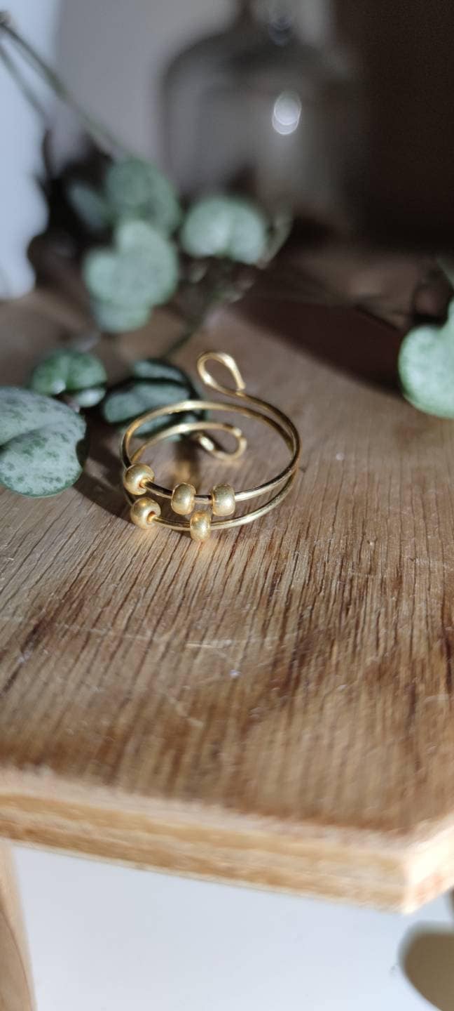 Anxiety-Ring Goldfarben , Fidgetring, Anti-stress-Ring von SannisSideOfLife
