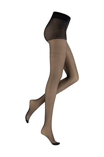 San Pellegrino Damen Strumpfhose 20 DEN Beige beige, Beige - Schwarz, 4 von Sanpellegrino