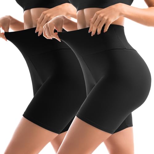 Sanpetix 2er Pack Radlerhose Damen High Waist Kurze Sporthose Leggings Blickdicht Shorts Sommer für Yoga Hose Gym Schwarz SM Sanpetix 2er Pack Radlerhose Damen High Waist Kurze Sporthose Leggings Blickdicht Shorts Sommer für Yoga Hose Gym Schwarz SM von Sanpetix