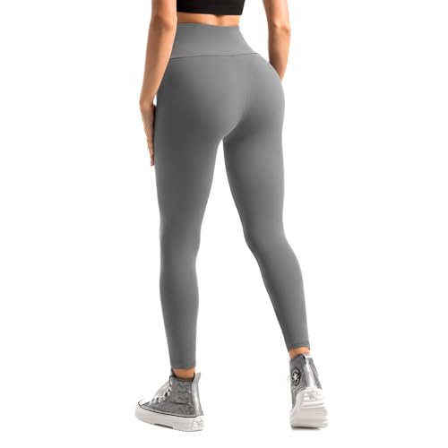 Sanpetix Leggings Damen, High Waist Blickdicht Leggings für Damen 1 Pack LXL Grau von Sanpetix