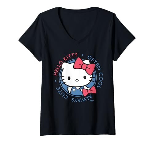 Damen Hello Kitty - Often Cool Always Cute T-Shirt mit V-Ausschnitt von Sanrio