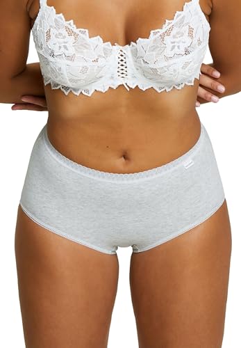 SANS COMPLEXE, Los 2 Slips, Klassische Modellbättenb, Slip Midi Größe mit mittlerer Abdeckung, Flache Nähte für Unsichtbarkeit unter Kleidung, Mottled Grey + Mottled Grey, 38-40 von Sans Complexe