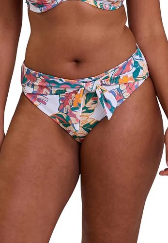 SANS COMPLEXE Damen Fidji Bikini Bottoms, White Exotic Print, 36-38 EU von Sans Complexe