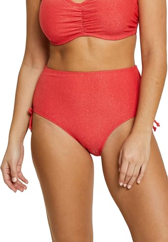 SANS COMPLEXE Damen Bask Badeanzug, Hoch -geschwächtes Höschen, Sich In Bliss Model, Red Poppy, 46, Poppy Red, 44-46 EU von Sans Complexe