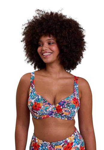SANS COMPLEXE Damen Curaçao Bikini Top, Multicolor Tropical Print, 85E EU von Sans Complexe