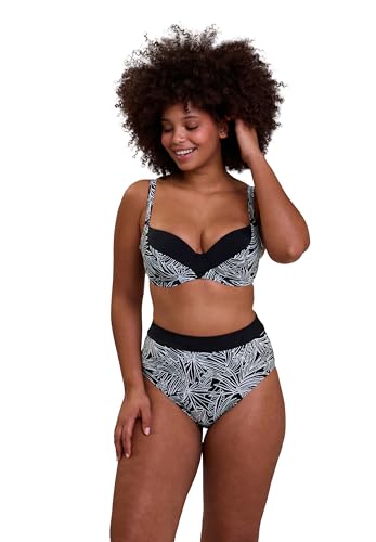 SANS COMPLEXE Damen Seychelles Bikini Top, Graphic Palm Tree Print, 85E EU von Sans Complexe